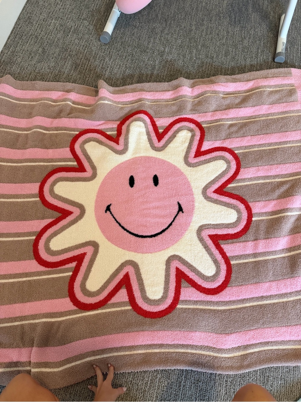 Barefoot dreams smiley blankey